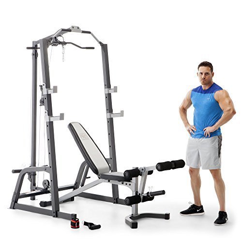 Marcy Home Gym Fitness Deluxe Cage System Machine With Weight
